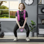 Giubbotto Zavorrato 8kg Traspirante con Tasca Portaoggetti e Spallacci, in tessuto Oxford, 40x35 cm, Rosa - immagine 2