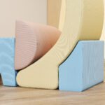 Set 5 Costruzioni Morbide per Bambini 1,5-8 Anni, in Tessuto Effetto Velluto e Spugna, Multicolore - immagine 8