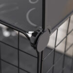 Recinto per Animali Domestici Modulabile e Multilivello con Rampa e 2 Porte in Acciaio e PP, 105x70x116 cm, Nero - immagine 9