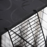 Gabbia Modulare per Conigli e Porcellini d'India Multilivello con 3 Porte e Fili d'Acciaio, Nero - immagine 9