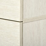 Mobile Bagno in Legno con Cassetto, 2 Armadietti e Ripiani Regolabili, 34x34x150 cm, Color Legno - immagine 8