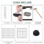 Gabbia per Conigli e Piccoli Animali, 22 Pannelli Modulabili in Metallo con Porta, Nero, 105 x 70 x 45cm - immagine 8