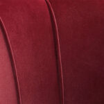 Poltrona a Conchiglia, Poltroncina Vintage, Poltroncina da Camera e Salotto, Design Elegante, con Schienale Alto, 76x67x74cm, Rosso Scuro - immagine 8