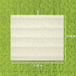 Telo Pergola per Esterni Anti UV in Poliestere Bianco Crema con 8 Fori di Drenaggio, 286x245 cm - immagine 3