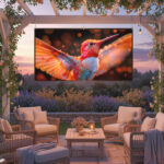 Telo per Proiettore 1" 16:9 HD 4K/8K Pieghevole e Portatile, Antipiega e Lavabile, Doppia Facciata, Bianco - immagine 9