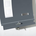 Cassetta Postale Ricurva in Acciaio con 3 Fessure e 2 Chiavi di Sicurezza 45x10x32 cm, Grigio - immagine 9