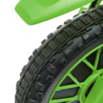 Moto da Cross Elettrica per Bambini con Rotelle, in PP e Metallo, 106,5x51,5x68 cm, Verde - immagine 9