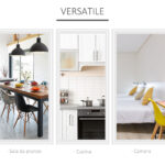 Tavolo Pieghevole da Pranzo a 2 Ribalte, Tavolo da Pranzo Allungabile in Legno Salvaspazio per Cucina e Soggiorno, 104x76x73,7 cm, Bianco - immagine 7