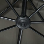 Ombrellone da Giardino con Angolazione Regolabile su 5 Livelli e Rotazione a 360°, 2,5x2,5 m, Grigio - immagine 9