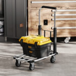 Carrello Portapacchi Pieghevole con Pedana Estensibile, Capacità 150 kg, Maniglia Regolabile, Argento - immagine 9