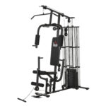 Stazione Fitness Palestra Multifunzione per Allenamento a Casa e Professionale, Acciaio 150x110x210cm Nero
