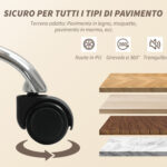 Poltrona da Ufficio Massaggiante a 4 Punti con Riscaldamento e Braccioli Ribaltabili, Nero - immagine 9