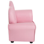Poltroncina per Bambini Imbottita, Poltrona per cameretta con Rivestimento in PVC e Struttura in Legno, 59x41,5x49cm, Rosa - immagine 8