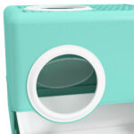 Lettiera per Gatti con Coperchio e Paletta, Doppio Ingresso e Vassoio Estraibile, 52x41x38,5 cm, Verde - immagine 8