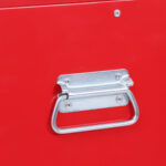 Carrello Porta Attrezzi 2 in 1 con Cassetta Superiore e Armadietto Inferiore, in Metallo, 61,6x33x108 cm, Rosso - immagine 8