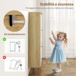Scarpiera Slim Moderna con 3 Cassetti Ribaltabili per 24 Paia di Scarpe, 80x24x127 cm, Bianco - immagine 7