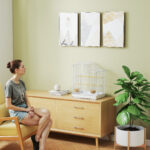 Gabbia per Uccelli a 4 Porte con 2 Ciotole, 2 Posatoi e Vassoio, in Metallo e Plastica, 47,5x36x54,5 cm, Bianco - immagine 8