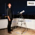 Telescopio Astronomico 80mm con Montatura AZ, 2 Lenti Oculari e Adattatore Smartphone, 92x92x130 cm, Bianco e Nero - immagine 3