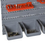 44PZ Contenitore Portautensile Scatole Regolabili e Rimovibile, Montaggio a Muro, PP, Rosso Grigio, 54x22x95cm - immagine 8