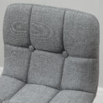 Set 2 Sgabelli da Bar, Sgabelli Cucina con Schienale e Poggiapiedi, Seduta Imbottita in Tessuto e Gambe in Legno, 41,5x47x97,5, Grigio - immagine 8