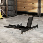 Cavalletto Bloccaruote per Moto, Staffa Regolabile su 14 Livelli per Ruote Ø34-84 cm, Nero - immagine 3