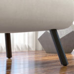 Poltrona Letto 3 in 1 con Schienale Reclinabile e Cuscino, in Tessuto Effetto Velluto, 63x73x81 cm, Crema - immagine 9