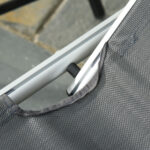 Sdraio Pieghevole con Poggiatesta e Schienale Regolabile in Alluminio 60x165x76cm Grigio - immagine 7