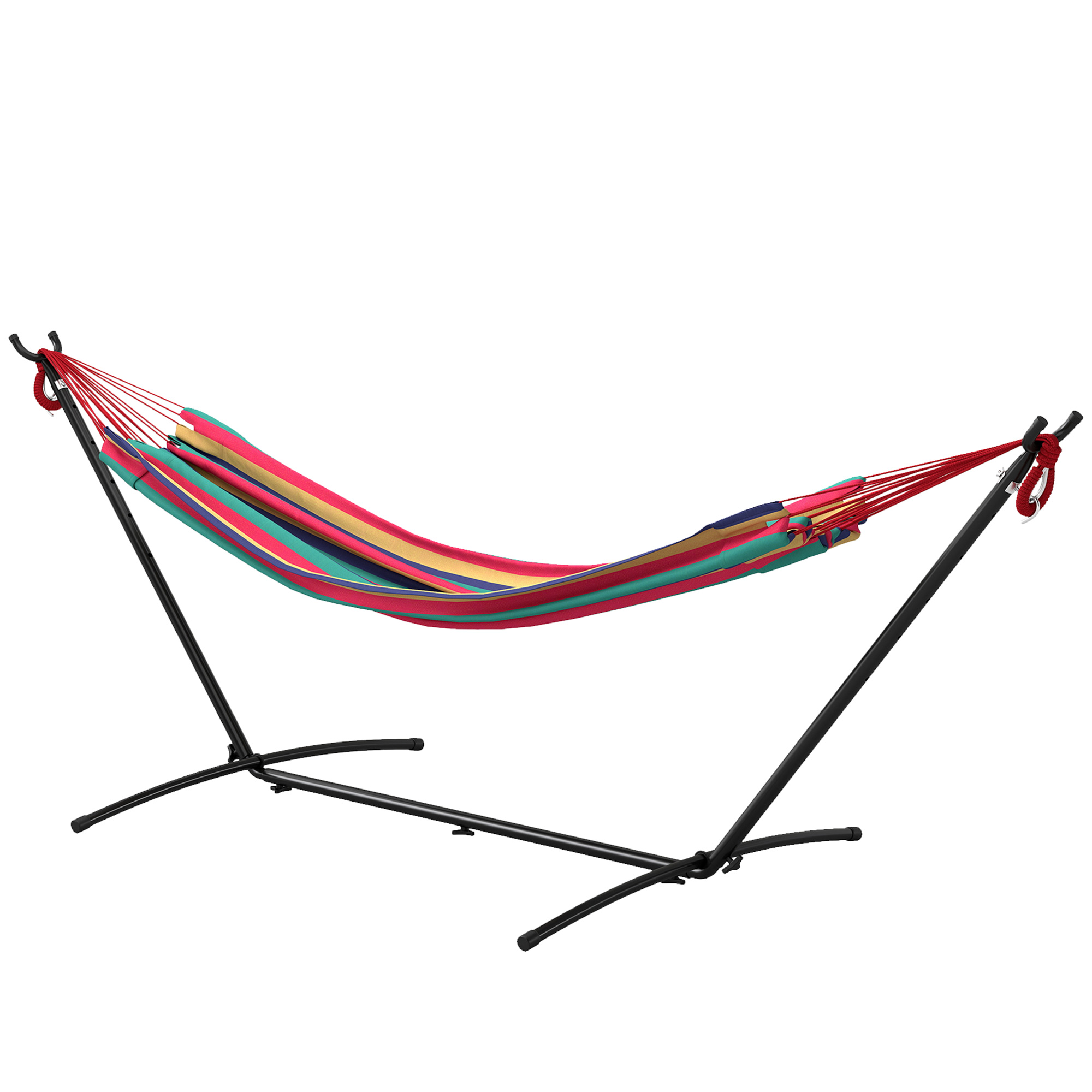 ZSr95b19c1c4d15a4.jpg Amaca Autoportante con Supporto, Altezza Regolabile e Borsa di Trasporto, 310x117x105 cm, Rosso - immagine 1