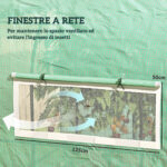 Serra a Tunnel per Orto 3x2x2 m in Acciaio e PE Anti UV con Porte Avvolgibili e Finestre, Verde - immagine 6