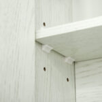 Armadietto con Specchio a 4 Sezioni con Ripiani Regolabili, Specchiera Bagno in Legno e Vetro, 90x15x75 cm, Bianco - immagine 8