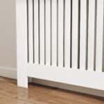 Copritermosifone a Doghe Antiribaltamento con Cassetto Portaoggetti, in Legno, 112x19x97 cm, Bianco - immagine 9