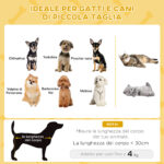 Lettino per Cani e Gatti di Piccola Taglia in Truciolato con Fondo Rialzato e Cuscino, Ø48x24,5 cm - immagine 4