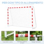 Rete da Calcio, Porta da Calcio e Calcetto in Plastica PE per Adulti e Bambini, 302x83x201cm - immagine 4