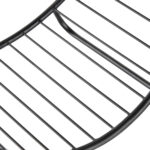 Potalegna per Camino con forma cestino, Rack di legna da ardere design elevato, in metallo, Max15kg, nero, 45x29,5x47cm | Aosom Italy - immagine 9