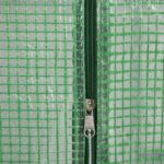 Serra da Giardino con Scaffali, Copertura in PE e Porta Avvolgibile, 143x138x190 cm, Verde - immagine 9