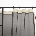 Zanzariera per Gazebo Tende di Ricambio Universale con Cerniere, 302x207cm - Nero e Beige - immagine 9