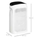 Purificatore d'Aria Filtro HEPA Triplo Strato, 3 Velocità, Modalità Sonno e Timer, 32,7x22x55,8cm, Bianco - immagine 3