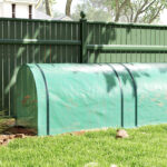 Serra da Giardino a Tunnel in Acciaio e Plastica PP con Porte Avvolgibili, 3x1x0,8 m, Verde - immagine 8