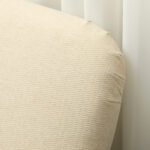Divano 2 Posti Moderno Effetto Velluto con Imbottitura Spessa, 140x74x79cm, Bianco Crema - immagine 8