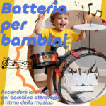 Set Batteria Giocattolo per Bambini con Sgabello, Gioco Musicale per Bambini 3-6 Anni, Nero - immagine 4