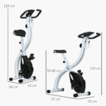 Cyclette Magnetica Pieghevole a 8 Livelli di Resistenza con Seduta Regolabile, in Acciaio, 97x43x110 cm, Nero - immagine 3