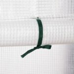 Serra da Giardino in PE e Acciaio per Esterni con 2 Scaffali e Porta Avvolgibile, 143x73x195 cm, Bianco - immagine 8