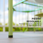 Salotto da Esterno in Rattan PE con Divanetto, 2 Poltroncine e Tavolino con Piano in Vetro, Verde - immagine 7