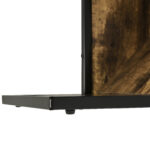 Libreria ad Albero in Legno, Scaffale Salvaspazio a Colonna con 10 Ripiani in Stile Industriale, 50x28x142cm - immagine 9