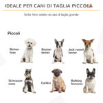 Cancellino per Cani Pieghevole a 3 Sezioni in Legno, 154,5x29,5x61cm, Bianco - immagine 4
