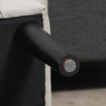 Panca Fondo Letto con Braccioli Arrotolati, Panca Imbottita per Camera da Letto, Grigio, 102x36x51cm - immagine 9