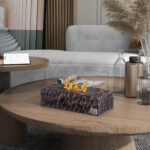 Camino a Bioetanolo da Tavolo con Bruciatore da 1,15L e Pannello in Vetro, 33x16x18cm, Nero - immagine 2