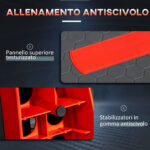 Step Fitness per Aerobica Regolabile su 3 Altezze 10-15-20 cm in Plastica, Nero e Rosso - immagine 6