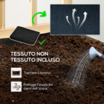 Fioriera da Esterno in Legno di Abete con Grigliato e Fori di Drenaggio, 90x43x150 cm - immagine 6