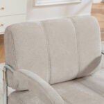 Poltrona Salotto e Poltroncina Camera da Letto in Ciniglia Morbida, Beige - immagine 9